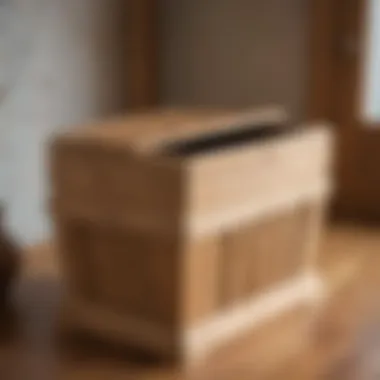Elegant Wooden Rice Bin Design A beautifully crafted wooden rice bin showcasing elegance and functionality.